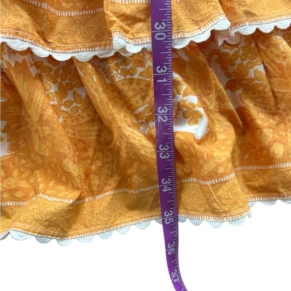 Cleobella Eliana Mini Dress Yellow Tiered NWT Size Large - Picture 7 of 13